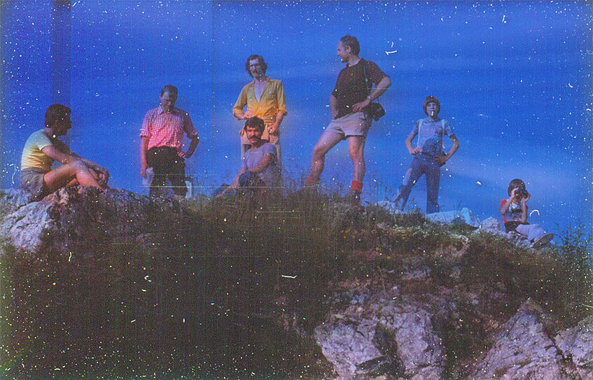 The hiking group on the top of the Sparber (© Ron Gaydos)